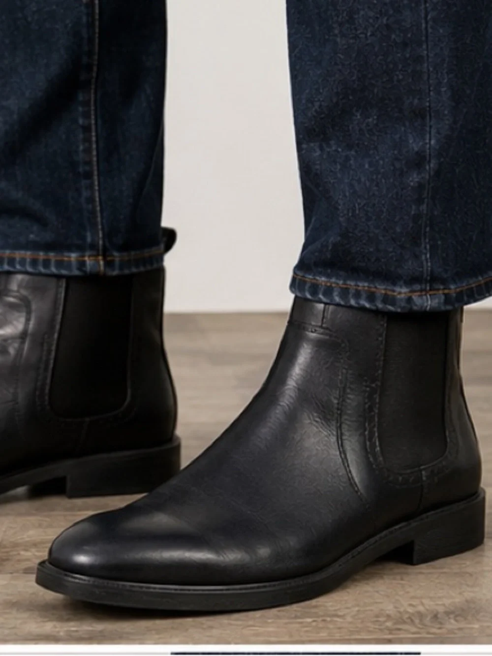 JOHNSTON & MURPHY Leather XC4 Durham Chelsea Waterproof Boot Black Men Size 11.5